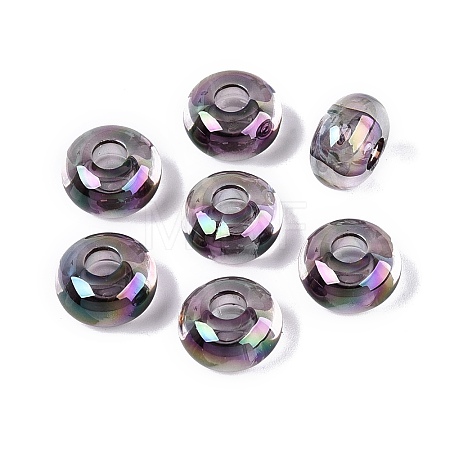 Transparent Acrylic European Beads OACR-E033-20A-1