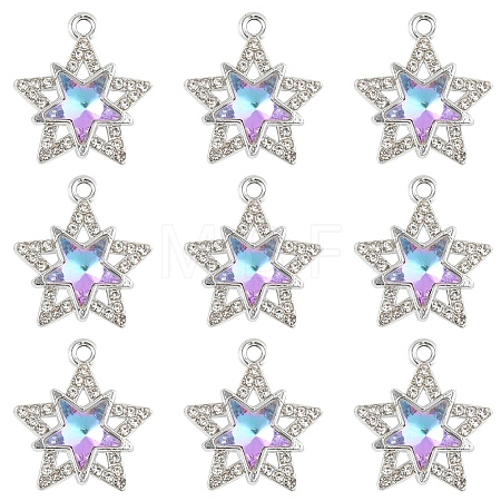 10Pcs Glass Pendants GLAA-YW0004-64A-06-1