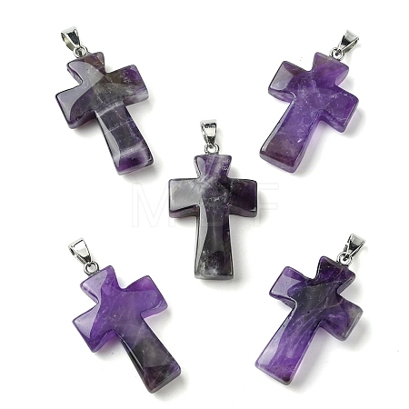 Natural Amethyst Pendants GG-K002-11Q-1