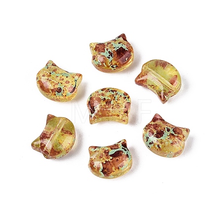 Picasso Transparent Glass Beads SEED-N012-07I-1