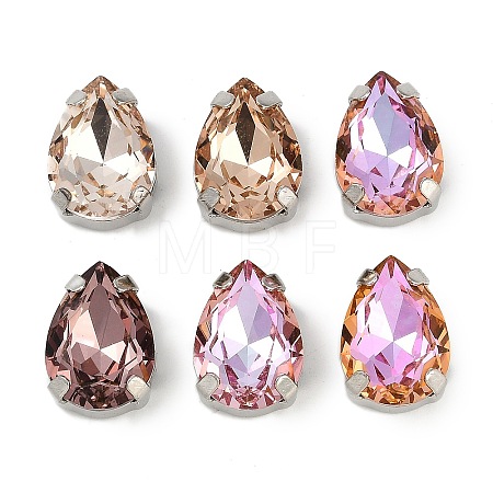 Brass Glass Rhinestone Sew on Rhinestones RGLA-B004-07A-P-1