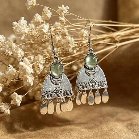 Alloy Resin Chandelier Earrings for Women WG10698-01-1