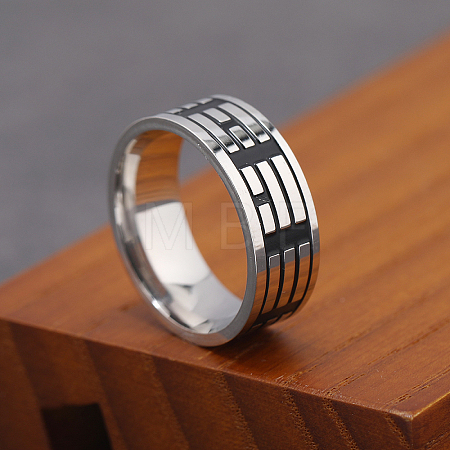 201 Stainless Steel Finger Rings for Men GF3329-15-1