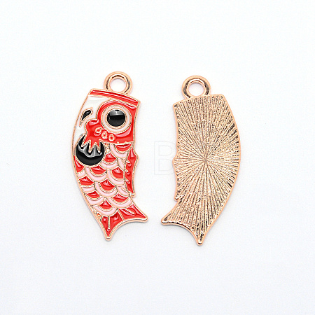 Aolly Enamel Pendants ENAM-WH0047-52G-B-1