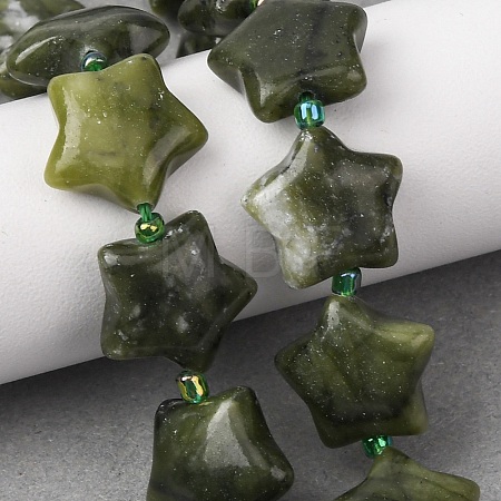 Natural Green Jade Beads Strands G-K359-E06-1
