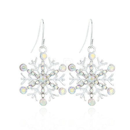 Snowflake Alloy Dangle Earrings FS-WGD9918-07-1