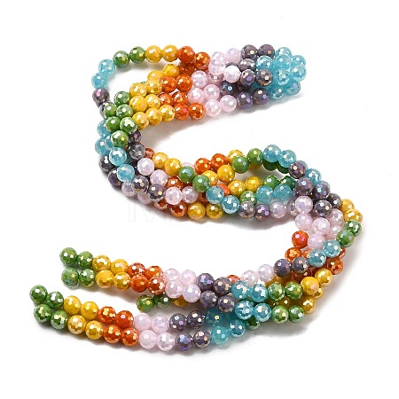 Electroplate Glass Beads Strands EGLA-D300-06-8mm-10-1