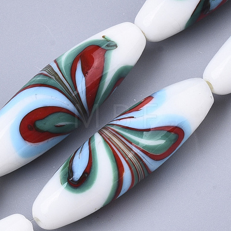 Handmade Lampwork Beads Strands LAMP-T007-01A-1