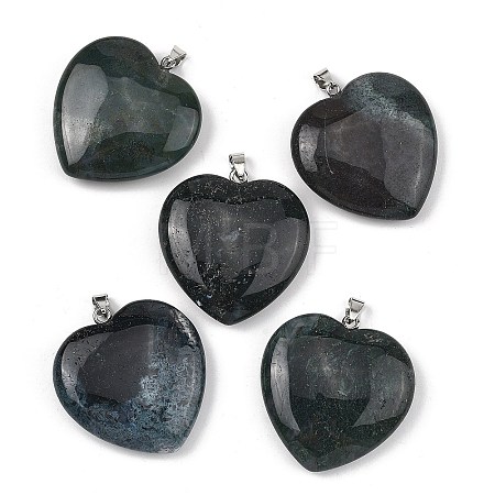 Natural Moss Agate Pendants GG-K002-12A-09-1