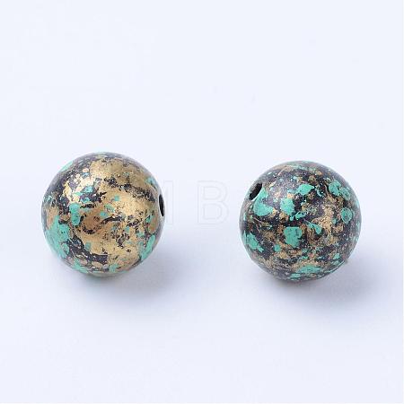 Antique Style Acrylic Beads OACR-S013-2010A-1