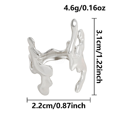 304 Stainless Steel Open Cuff Rings ID3951-1-1