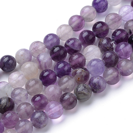 Natural Fluorite Beads Strands X-G-T055-6mm-14-1