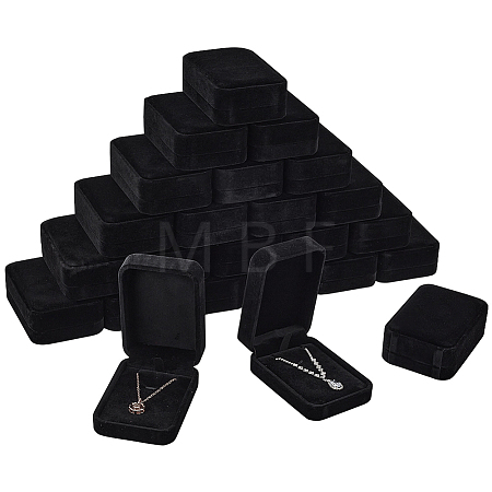 30Pcs Rectangle Velvet Big Pendant Display Boxes CON-GO0001-22-1