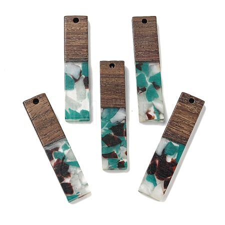 Resin and Walnut Wooden Pendants FIND-B042-20A-1