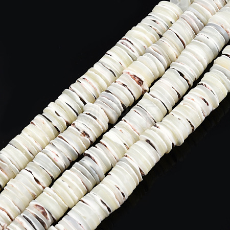 Natural Trochus Shell Beads Strands SSHEL-N034-163A-1