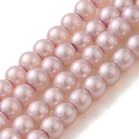 Baking Paint Pearlized Glass Pearl Round Bead Strands X-HY-Q003-6mm-47-01-1