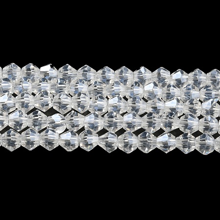 Transparent Electroplate Glass Beads Strands EGLA-A039-T4mm-A13-1