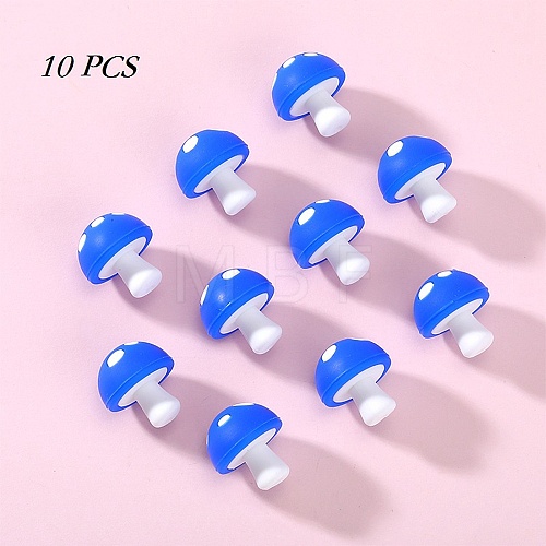 10Pcs Mushroom Silicone Focal Beads JX901A-01-1