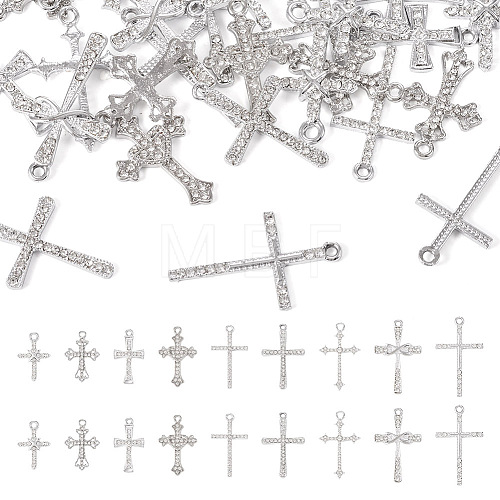 36Pcs 9 Styles Religion Themed Alloy Pendants FIND-TA0002-56-1