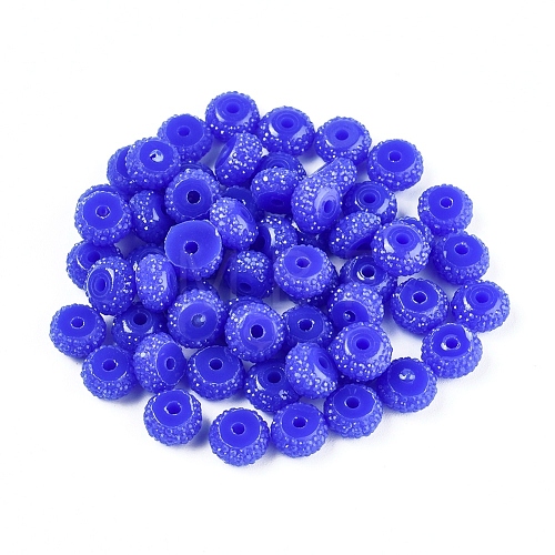 Resin Rhinestone Beads RESI-T020-22B-25-1