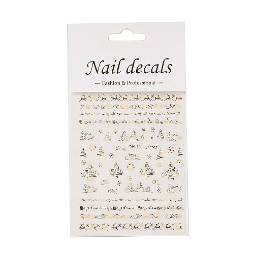 PET Christmas Laser Nail Art  Sticker MRMJ-B003-04G-1