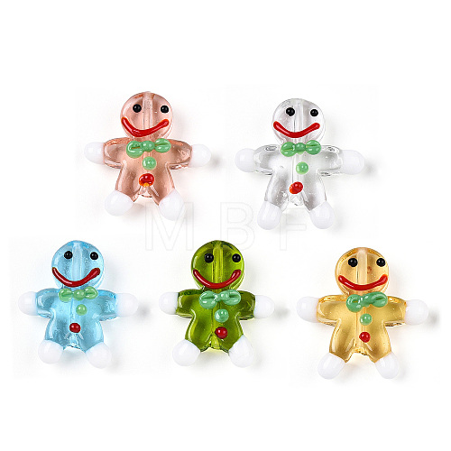 Gingerbread Man Handmade Lampwork Beads LAMP-G150-04A-1