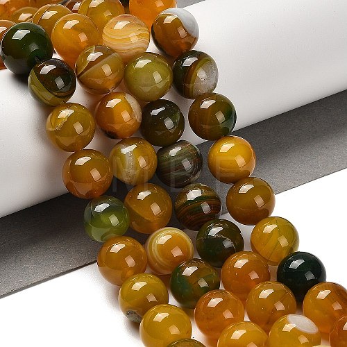 Dyed Natural Agate Beads Strands G-G175-A11-01-1