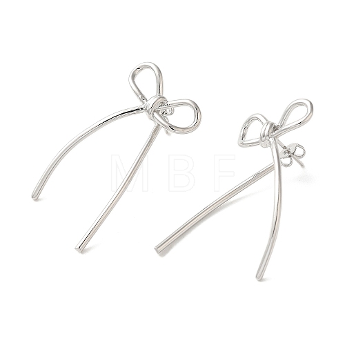 Brass Stud Earrings for Women EJEW-M251-06P-1