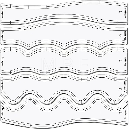 Transparent Acrylic Sewing Measuring Tool Set PW-WG6E2DE-01-1