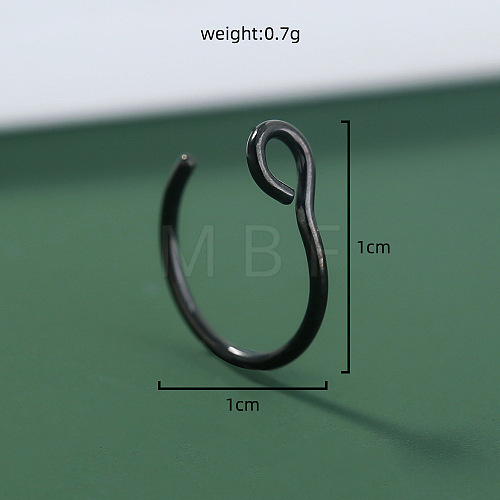 304 Stainless Steel Hoop Nose Rings WG032BD-02-1