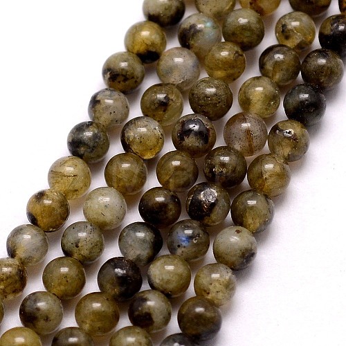 Natural Labradorite Bead Strands G-K146-49-3mm-1