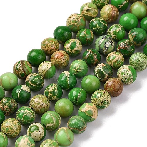 Dyed Natural Regalite/Imperial Jasper/Sea Sediment Jasper Beads Strands G-B124-C02-02-1