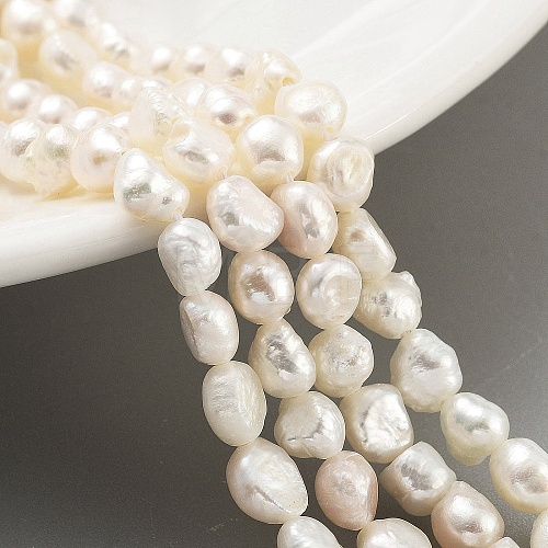 Natural Cultured Freshwater Pearl Beads Strands PEAR-P062-24A-1