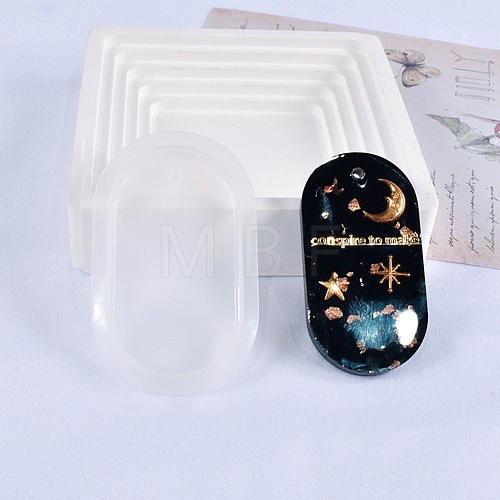 Oval Pendant Food Grade Silicone Molds DIY-D074-10-1