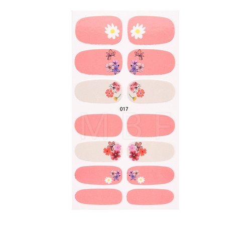 Full Cover Strawberry Flower Nail Stickers MRMJ-T100-017-1