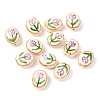 Tulip Flower Handmade Porcelain Beads X1-LAMP-D303-06A-1