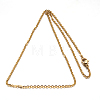 Ion Plating(IP) 304 Stainless Steel Cable Chain Necklace for Men Women STAS-L164A-01G-A-2