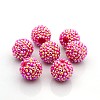 Chunky Resin Rhinestone Bubblegum Ball Beads X-RESI-S253-22mm-GAB3-1
