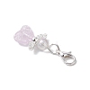 Transparent Acrylic Heart Angel Pendant Decorations HJEW-JM04525-5