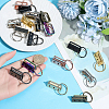 20Pcs 8 Colors Iron Keychain Clasp Findings IFIN-SP0001-66-3