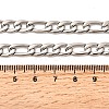 7MM 304 Stainless Steel Figaro Chain Necklaces for Women Men NJEW-B134-04A-P-5