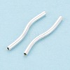 925 Sterling Silver Wavy Tube Beads STER-N016-123S-2