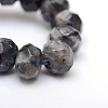 Faceted Rondelle Dyed Natural Sesame Jasper/Kiwi Jasper Bead Strands G-R343-6x8-20-4