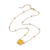 Electroplated Raw Natural Quartz Pendant Necklaces NJEW-JN04968-5