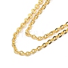 Brass Cable Chain Necklaces Making MAK-L025-05G-2