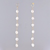 Natural Cultured Freshwater Pearl Dangle Earrings Sets EJEW-JE03827-4