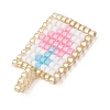 Glass Seed Beaded Pendants PALLOY-MZ01228-02-4