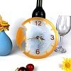Flat Round with Woodpecker DIY Food Grade Silicone Clock Display Molds SIMO-PW0015-48A-3