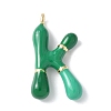 Brass Enamel Pendants KK-E093-03G-K-01-1
