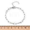 4MM 304 Stainless Steel Textured Paperclip Chain Bracelets for Man and Women SA-CBAB767-11P-5